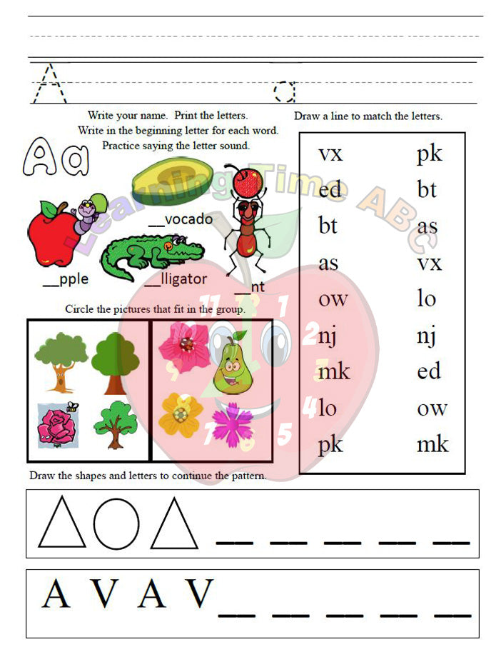 Alphabet and Coloring Skills Level 4