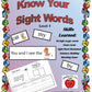 Know Your Sight Words Book